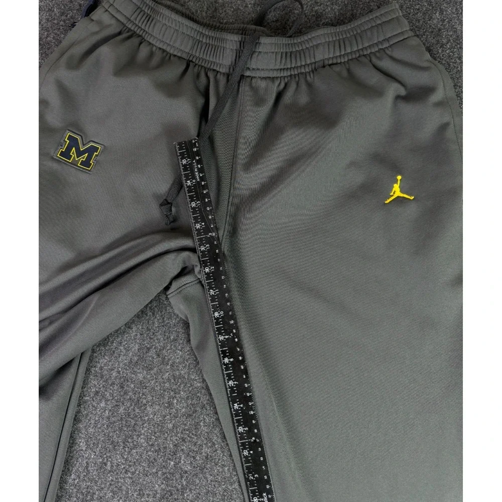 Jordan Nike Elite University of Michigan Joggers Mens L Grey Sweatpants NCAA